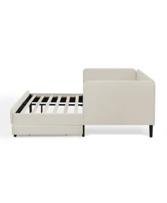 Upholstered Platform Bed Frame w/ 2 Drawers, Adjustable Velvet