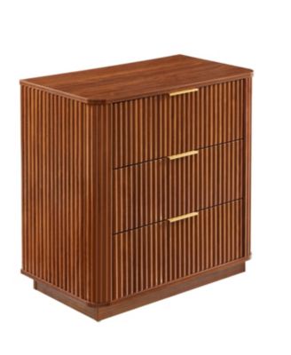 Streamdale 3 Drawer Dresser Set - Modern Wave Design