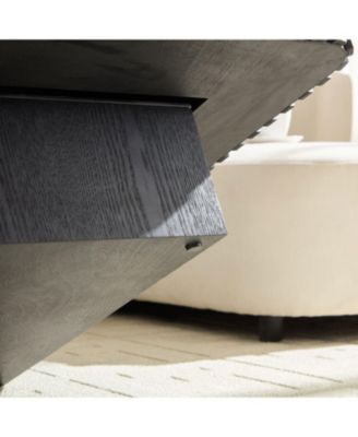 Streamdale 35" Modern Drum Coffee Table - Black