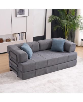 Folding Sofa Bed 78.5" Convertible Couch with Pillows