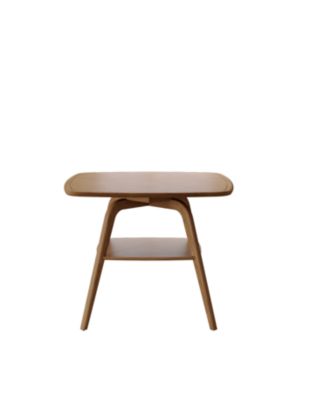 Streamdale Modern Wooden Dining Table with Storage Shelf, Walnut Finish