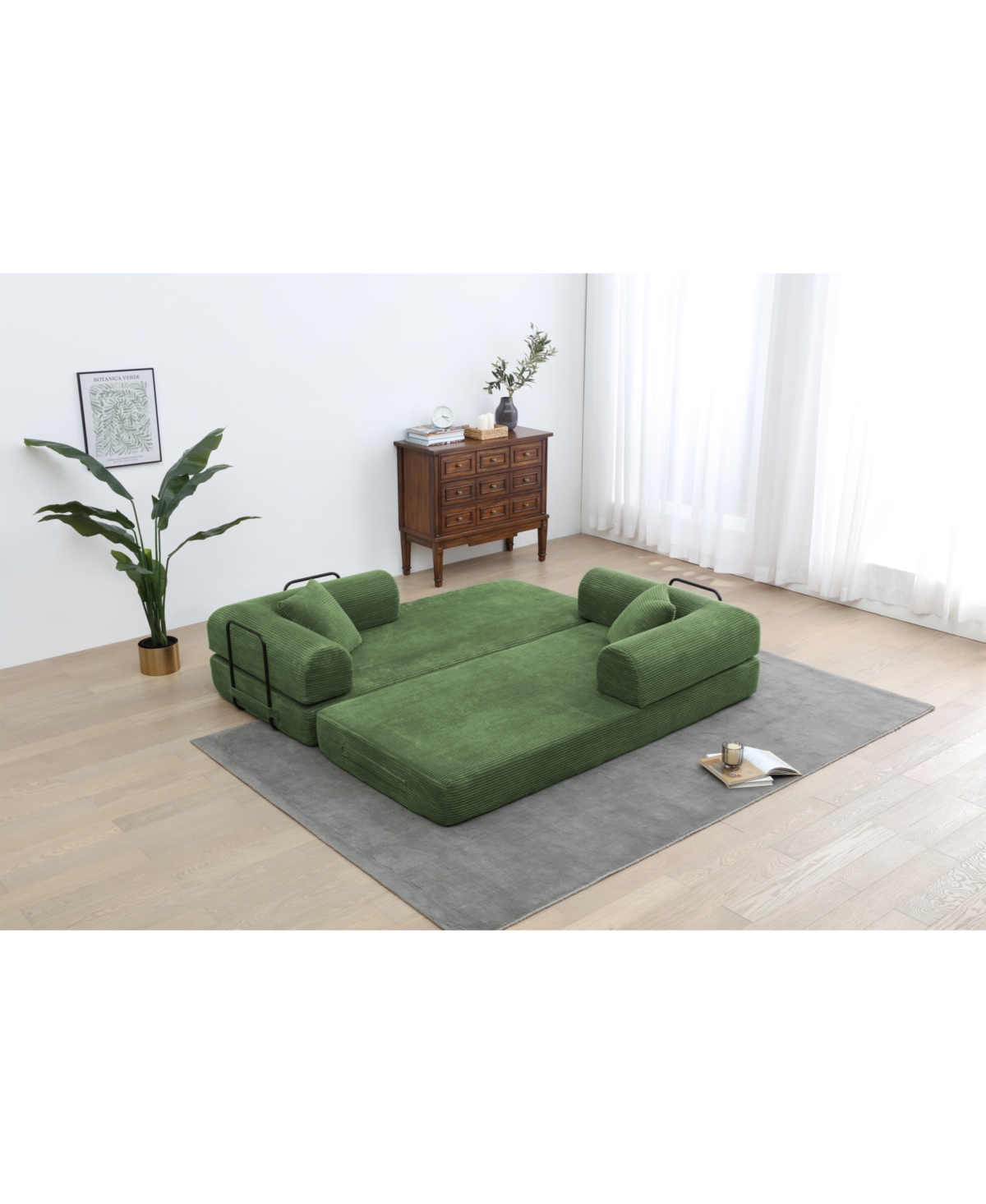 Streamdale Furniture Streamdale Corduroy Convertible Sleeper Sofa Bed