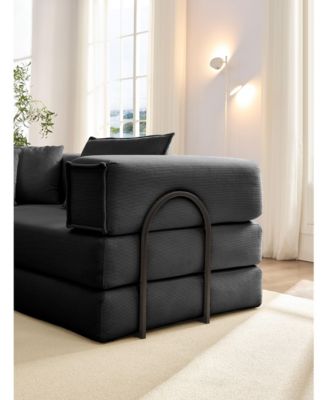 Oversized Modular Sectional Sofa Couch Set with 6 Pillows