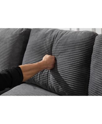 99" Modular Sectional Sofa Set, Modern Minimalist Couch, Sleeper, Grey