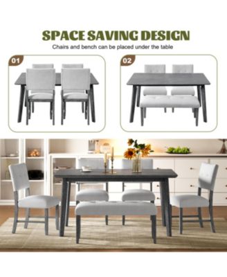 Streamdale Retro Dining Table, Seats 6, Rubberwood Legs