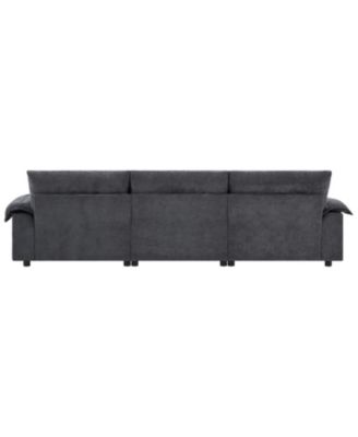 Streamdale L-Shape Sectional Sofa w/ Ottoman, Charging, Cup Holder, Storage
