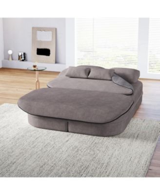 75" Foldable Sofa Bed with Blanket