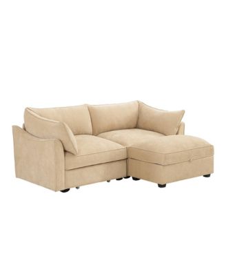  2-Seater Sofa with Storage Footstool