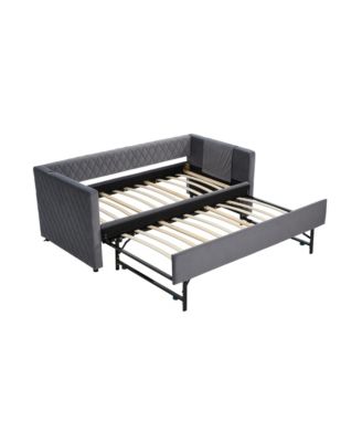 Velvet Daybed - Modern Diamond Design