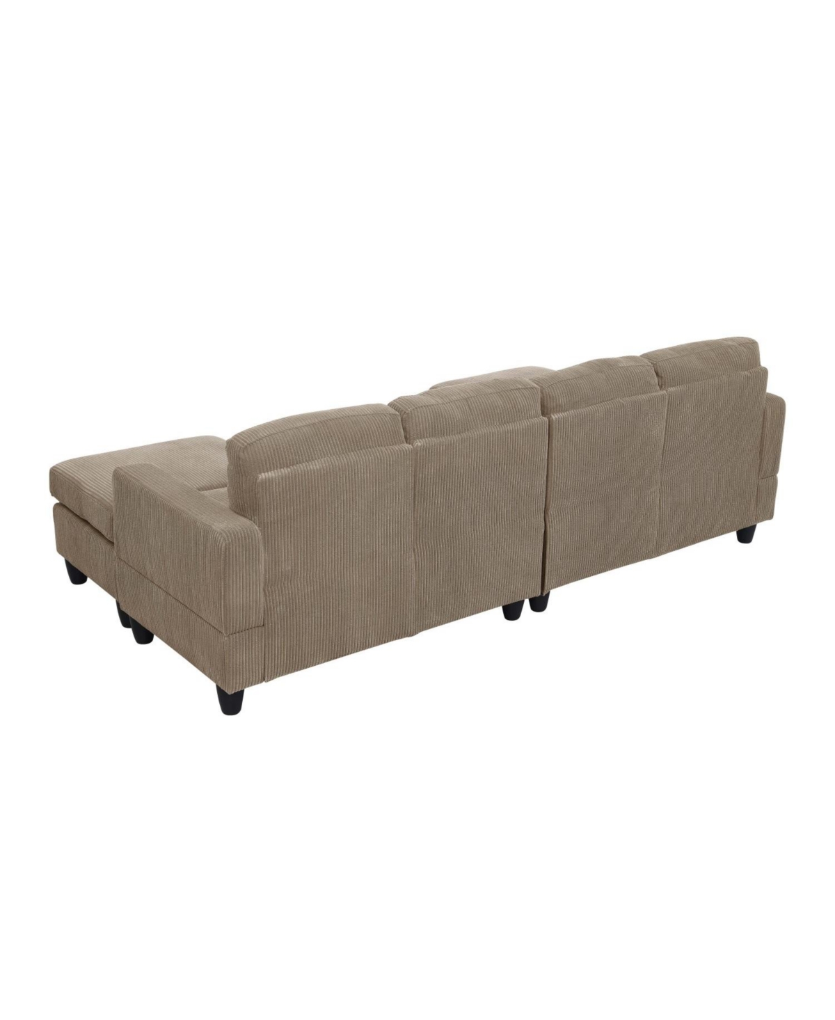 Streamdale Furniture Savannah Modular Corduroy Sectional Sofa with Ottoman