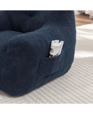 Bean Bag Sofa Chair with Armrests, High-Density Foam, Comfy for Living Room/Bedroom