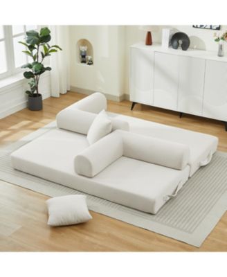 Folding Sofa Bed 78.5" Convertible Couch with Pillows