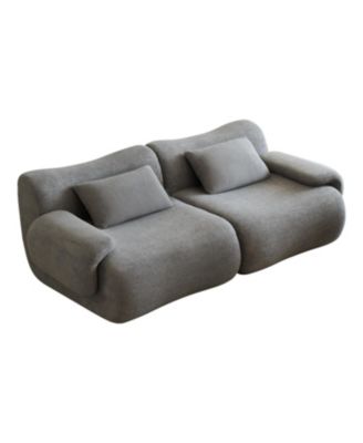 Memory Foam 2-Seater Sofa in a Box - Light Grey