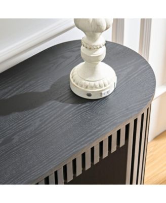 Modern Console Table with Drawer - Black