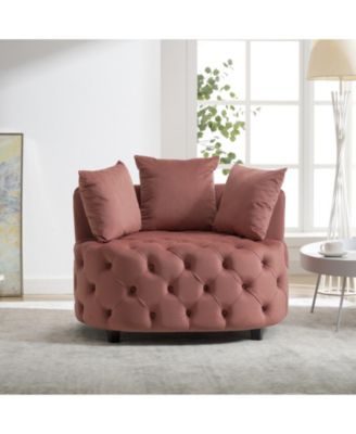 Streamdale Modern Accent Barrel Chair (Pink)