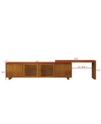  Mid-Century Modern TV Stand for 55"-75" TVs with Storage