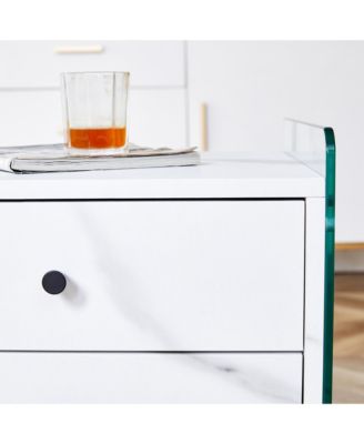 + 1 Pc. + Glass + Storage + Bedside Table