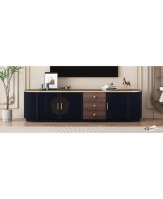 71" Modern TV Stand - 3 Drawers, Shelf & Cabinets