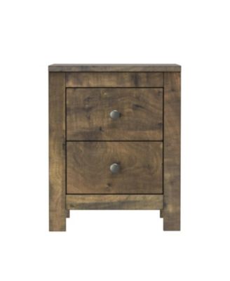Rustic Nightstand Set of 2 with Storage