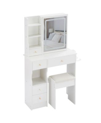 Compact Vanity Table with Enhanced Features