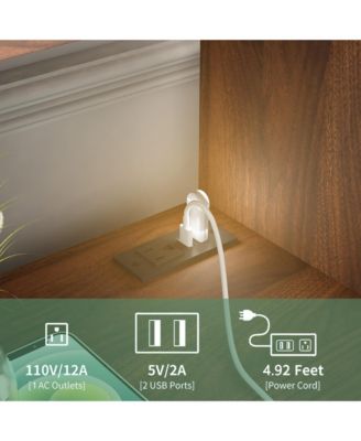 Smart Nightstand with Charging, Lighting, and Storage