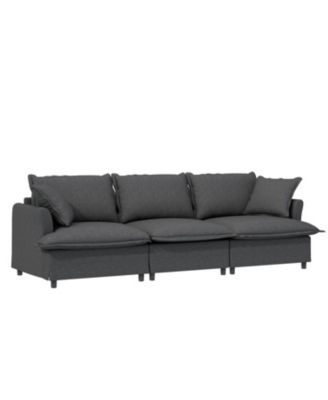 Chenille Sectional Sofa Set - 3 Seater Sofa & 2 Armchairs