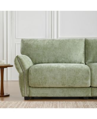 142" Modular U-Shape Sofa with USB Charger & Ottoman