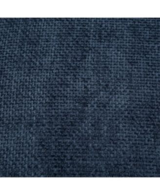 97" L-Shaped Chenille Sectional Sofa with Ottoman - Dark Blue