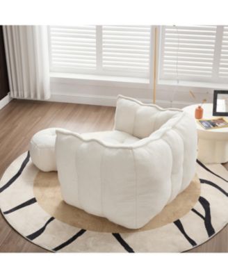 Soft Bean Bag Chair with Footstool