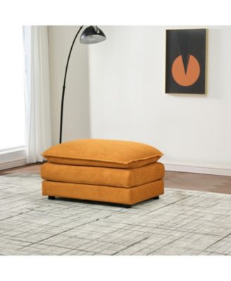 Chenille Cloud Modular Sofa (Orange 110" L-Shape)