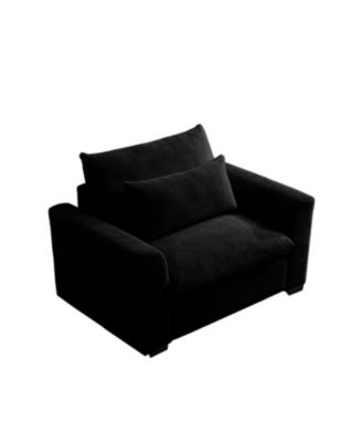 Corduroy Deep Seat Accent Chair