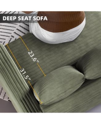 + 3-Seat + Corduroy + Modern Comfy Cloud + Sofa