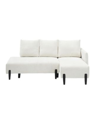 Corduroy Sofa with 3 Pillows