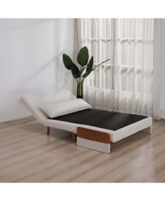 Extra Wide 3-in-1 Loveseat Sofa Bed - Adjustable Back, Linen Fabric