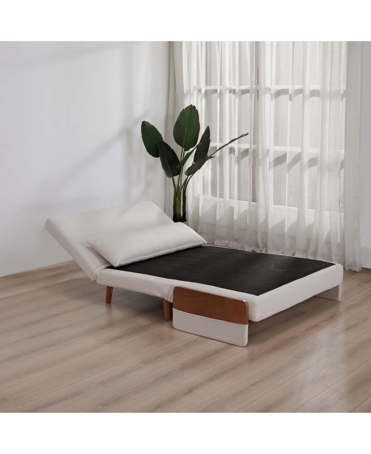 Streamdale Furniture Extra Wide 3-in-1 Loveseat Sofa Bed - Adjustable Back, Linen Fabric