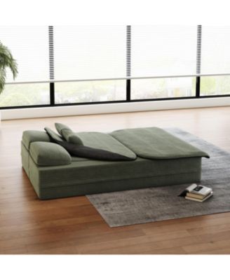 75" Foldable Sofa Bed with Blanket