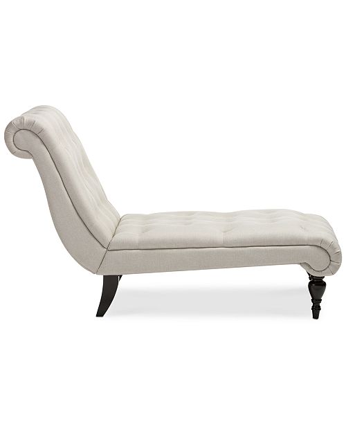Furniture Layla Light Beige Chaise Lounge, Quick Ship Furniture Macy's