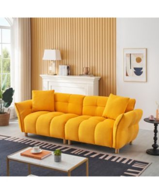 Teddy Sofa (Yellow) w/ Pillows - Apartment/Office/Living Room