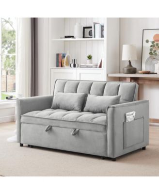 55" Convertible Velvet Sofa Bed