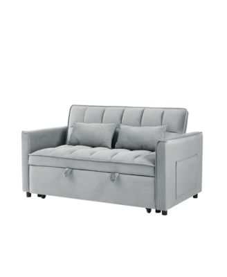 55" Convertible Velvet Sofa Bed