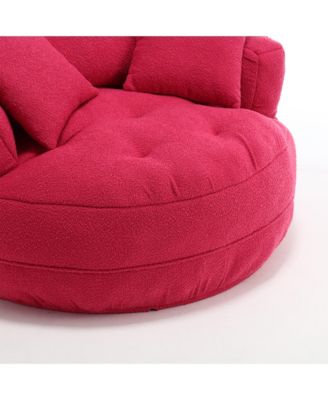 Chenille Sleeper Sofa Chair - Modern Fluffy Lounge Seat