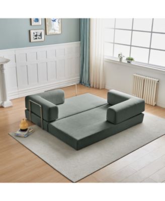Modern Corduroy Sofa Bed - 3 Seater, Versatile Layouts