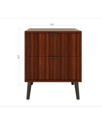 Wooden Nightstand with 2 Drawers