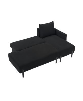Corduroy Sofa w/ Pillows - 79.5" - Apartment, Office, Living Room