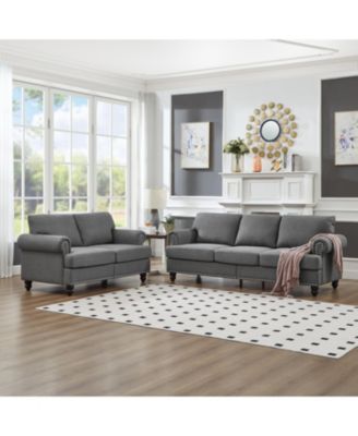 Streamdale Modern Classic Grey Sofa 2+3 Seater