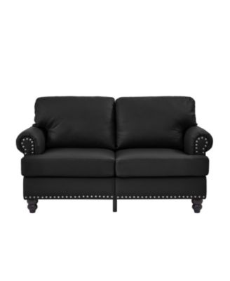 Modern Classic Loveseat Faux Leather