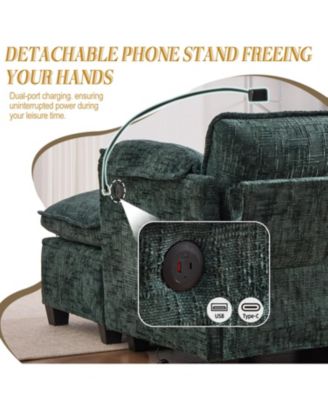 Streamdale Oversized Sectional Sofa Cloud Couch w/ Ottoman, USB & Phone Holder