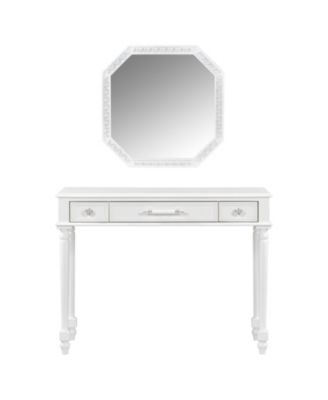 Retro Makeup Desk with Mirror & 3 Drawers
