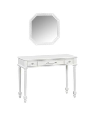 Retro Makeup Desk with Mirror & 3 Drawers