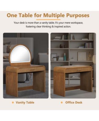 39" Lighted Mirror Vanity Table - Espresso